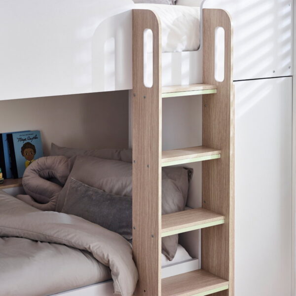 Horizon Bunk Bed - Pale Wood And White