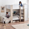 Horizon Bunk Bed - Pale Wood And White