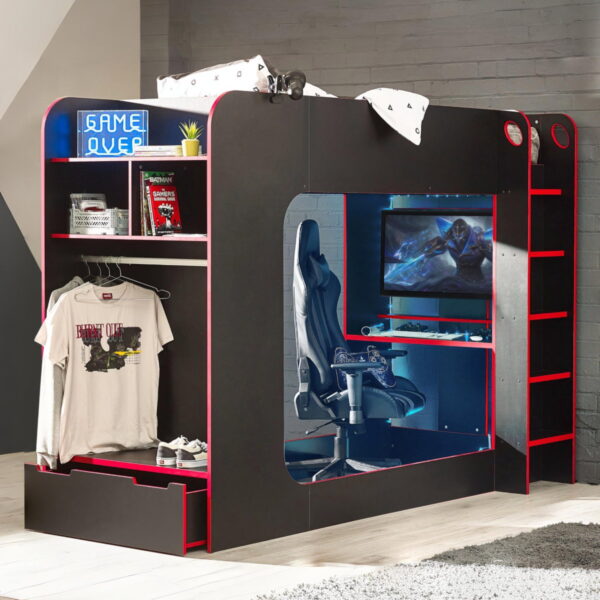 IMP001-1_1200x1200-1.jpg Impact Gaming Bunk - Black/Red