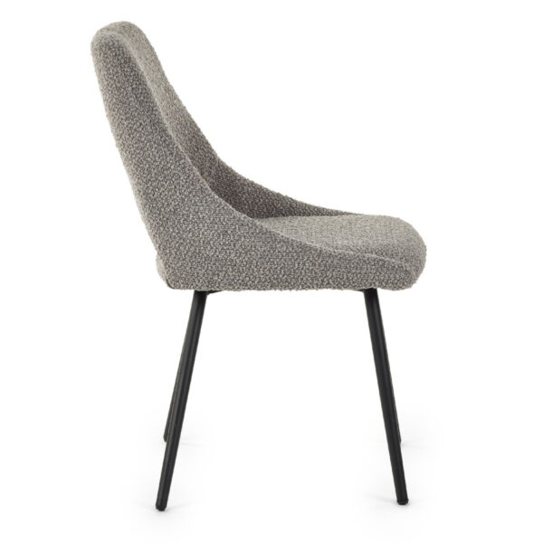 Set Of 2 Iris Boucle Dining Chairs - Ivory