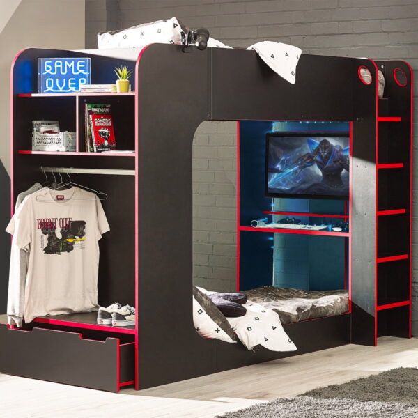 Impact-Gaming-Bunk-Black-amp-Red-Open-Drawer-Roomset_1200x1200-1.jpg Impact Gaming Bunk - Black/Red