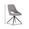Set of 2 Jonah Swivel Return Dining Chairs - Cream