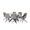 Set of 2 Jonah Swivel Return Dining Chairs - Cream