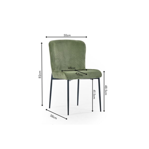 Set Of 2 Leonie Dining Chairs - Green
