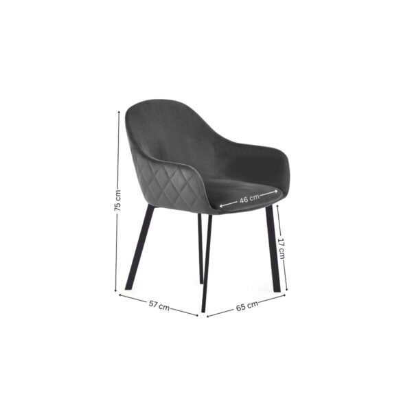 Set Of 2 Lima Dining Chairs - Grey