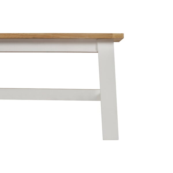 Linwood Small Bench - White/Natural