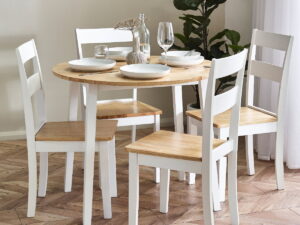Linwood Round Dropleaf Table - Sage Green/Natural