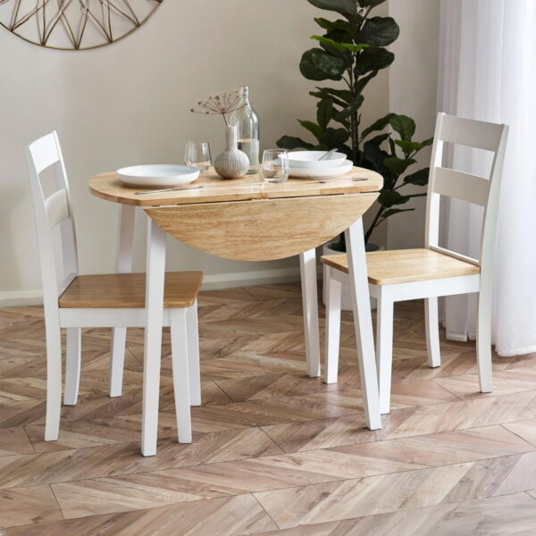 Set Of 2 Linwood Dining Chairs - Natural/White