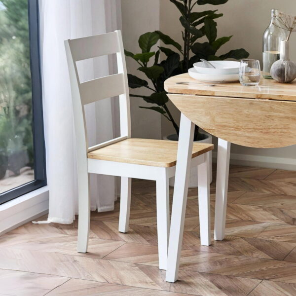 Set Of 2 Linwood Dining Chairs - Natural/White