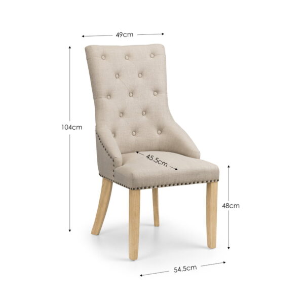 Set Of 2 Loire Button Back Chairs