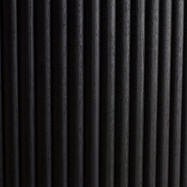 Louis Black Fluted Round Dining Table