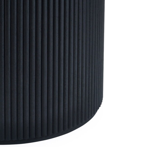 Louis Black Fluted Round Dining Table