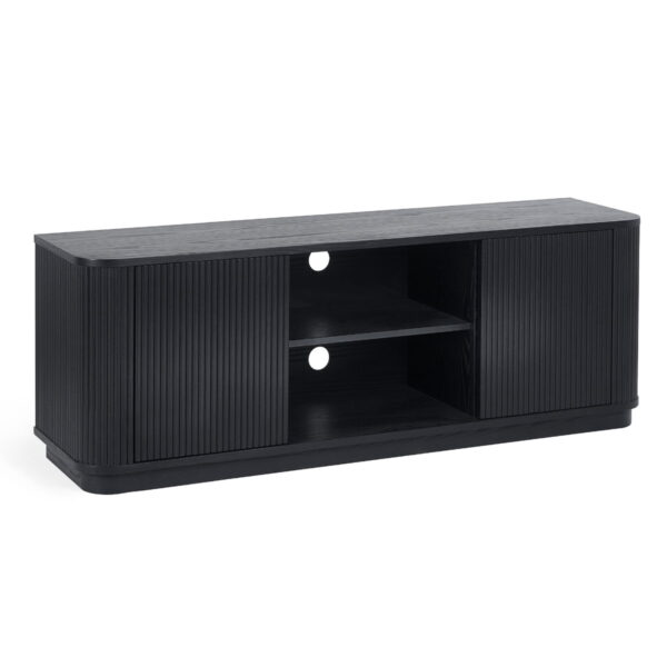 Louis Black Fluted Tv Unit