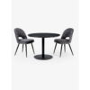 Luca Black Marble Round Dining Table - 80cm