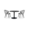 Luca Black Marble Round Dining Table - 80cm