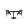 Luca Black Marble Round Dining Table - 80cm