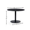 Luca Black Marble Round Dining Table - 80cm