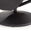 Lugano Recliner & Stool With Covered Base - Black
