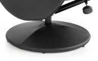 Lugano Recliner & Stool With Covered Base - Black