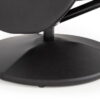 Lugano Recliner & Stool With Covered Base - Black