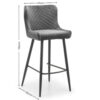 LUX201-7_1200x1200-6.jpg Luxe Velvet Bar Stool - Grey Velvet