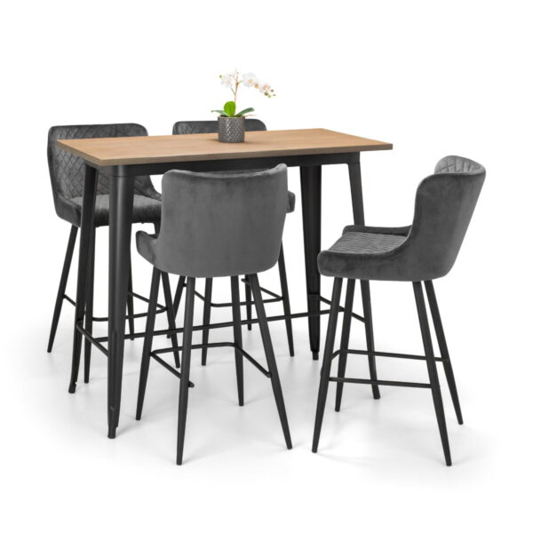 Luxe Velvet Bar Stool - Blue Velvet