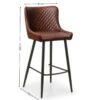 Luxe Bar Stool - Brown