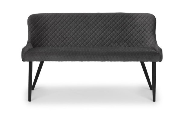 Luxe High Back Bench - Blue Velvet