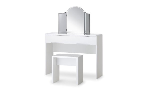 Manhattan Dressing Stool - White High Gloss