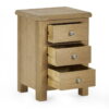 Memphis Limed Oak 3 Drawer Bedside