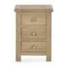 Memphis Limed Oak 3 Drawer Bedside