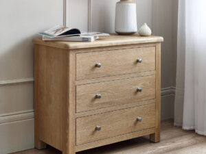 Memphis Limed Oak 3 Drawer Chest