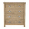 Memphis Limed Oak 3 + 2 Drawer Chest
