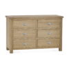 Memphis Limed Oak 6 Drawer Wide Chest