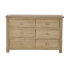 Memphis Limed Oak 6 Drawer Wide Chest