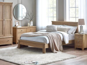 Memphis Limed Oak 2 Door 1 Drawer Wardrobe
