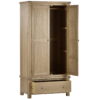 Memphis Limed Oak 2 Door 1 Drawer Wardrobe