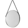 Opera Round Pewter Mirror