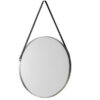 Opera Round Pewter Mirror