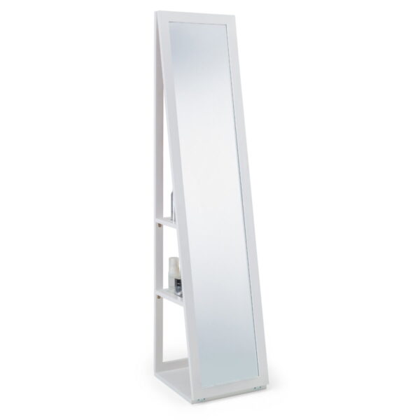 Fresco White Storage Mirror
