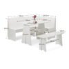 Newport Corner Dining Set - Surf White