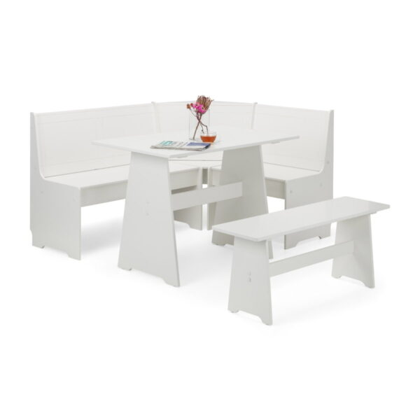 Newport Corner Dining Set - Surf White