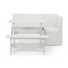 Newport Corner Dining Set - Surf White