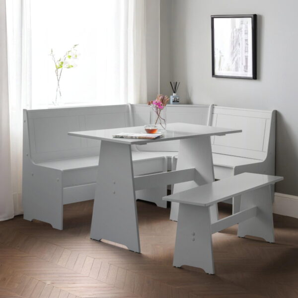 Newport Corner Dining Set - Dove Grey