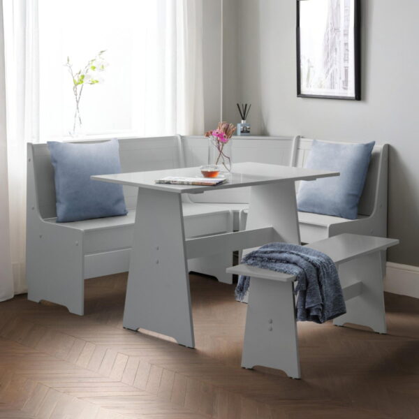 Newport Corner Dining Set - Dove Grey