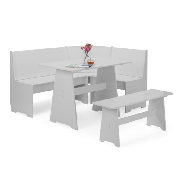 Newport Corner Dining Set - Dove Grey