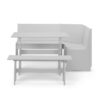 Newport Corner Dining Set - Dove Grey