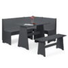 Newport Corner Dining Set - Anthracite