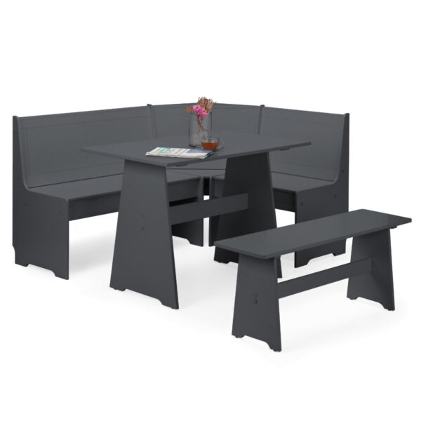Newport Corner Dining Set - Anthracite