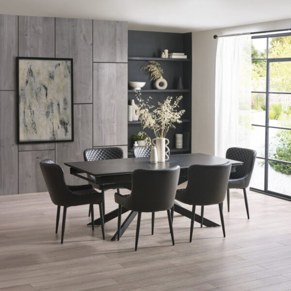 Osaka Extending Dining Table - Natural Stone Effect